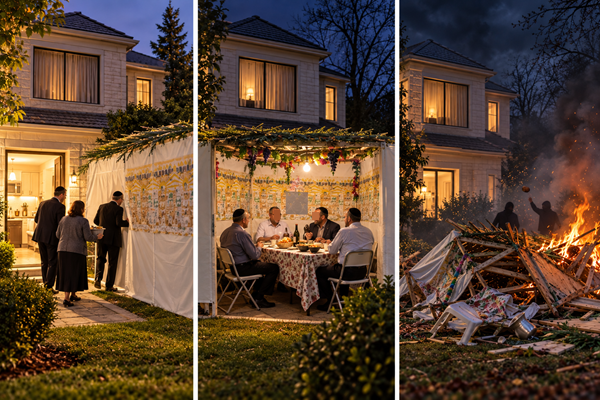 Sukkot Allegory - Reb Yisrael Sukkah Image created by ChatGPT